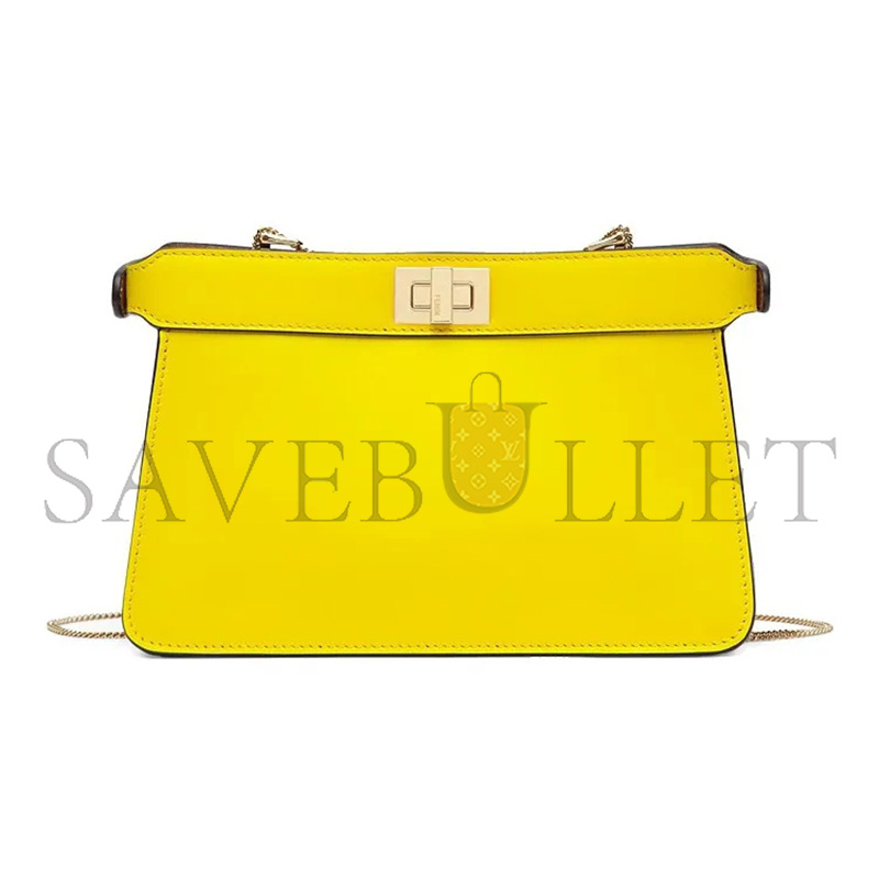 F**di nappa small peekaboo i see u east west chain satchel limone 8bn322adydf1d4i (21*14*10cm)